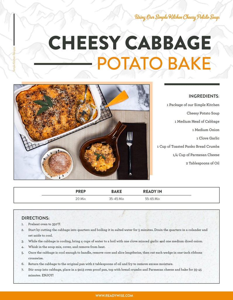 Cheesy Cabbage Potato Bake Recipe