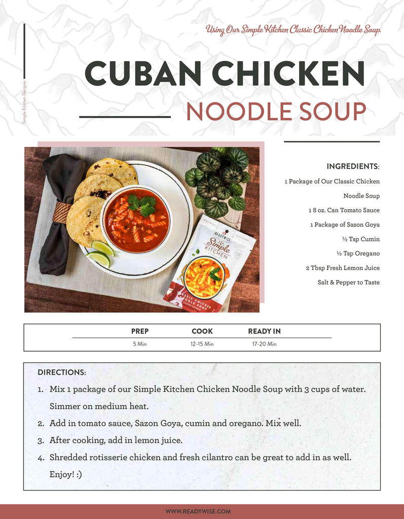 Cuban Chicken Noodle Soup Recipe