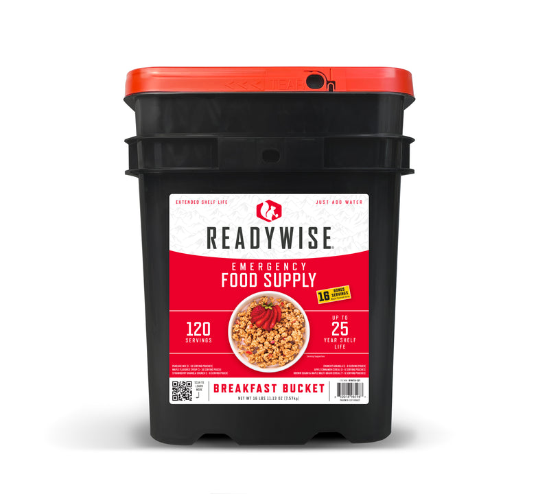 120 Serving Breakfast Bucket  ReadyWise