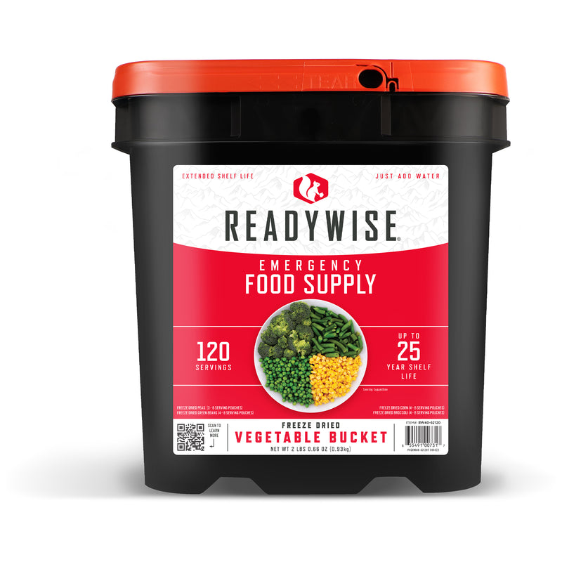 120 Serving Freeze Dried Vegetable Bucket  ReadyWise