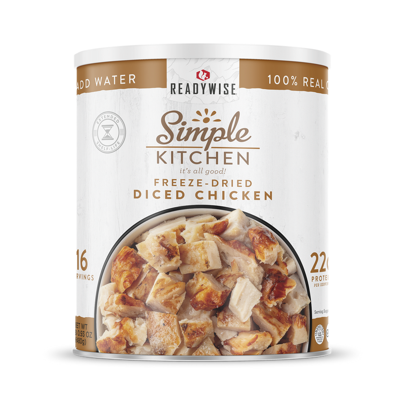 Freeze-Dried Diced Chicken - 16 Serving #10 Can