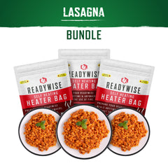 Self Heating Kit - Lasagna with Sausage + Snack Bundle