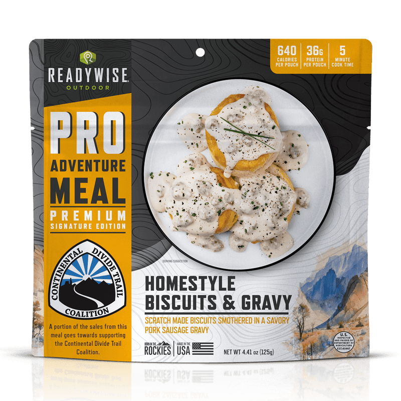 Homestyle Biscuits & Gravy - Signature Edition Pro Adventure Meal with Continental Divide Trail Coalition