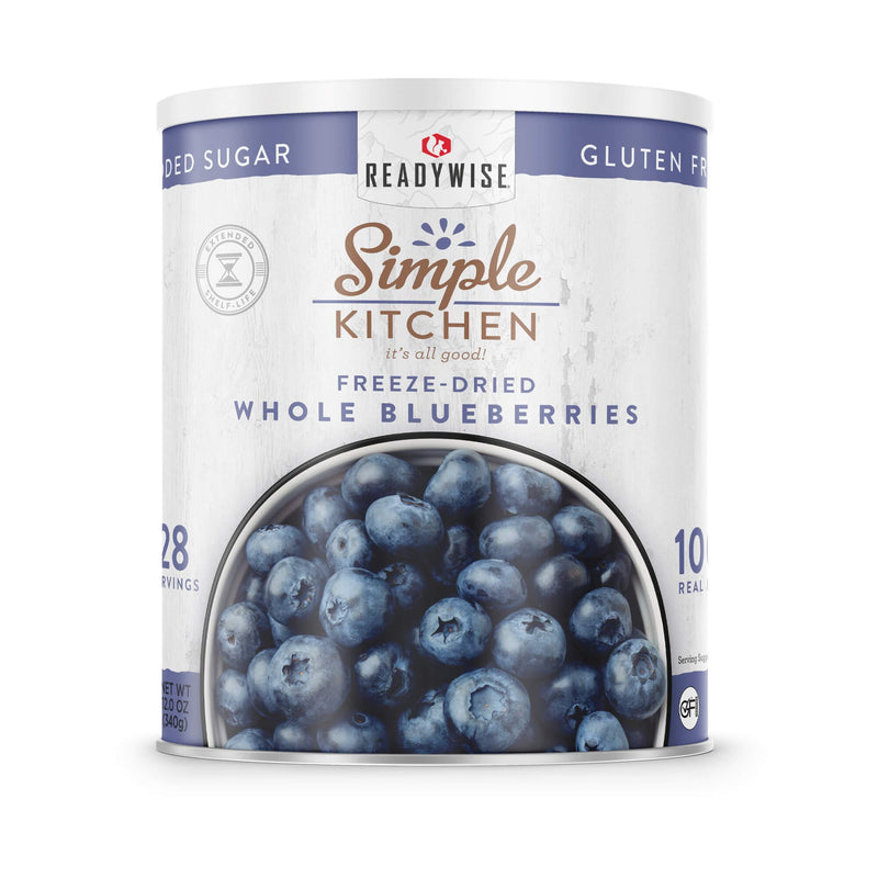 Freeze-Dried Whole Blueberries - 28 Serving #10 Can  ReadyWise