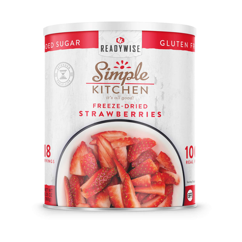 Freeze-Dried Sliced Strawberries - 18 Serving #10 Can  ReadyWise