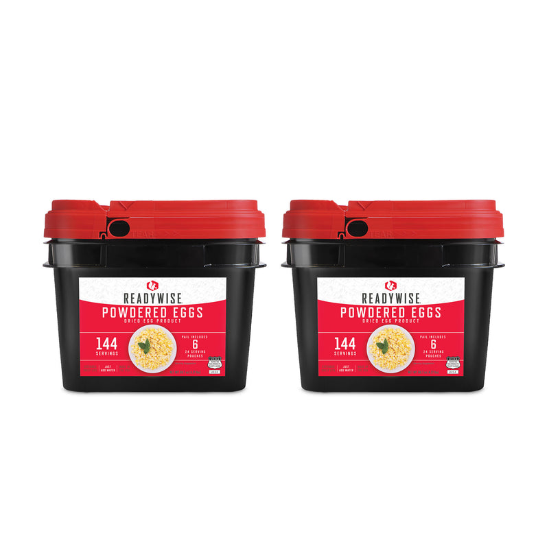 Two Buckets of Emergency Freeze Dried Powdered Eggs  ReadyWise