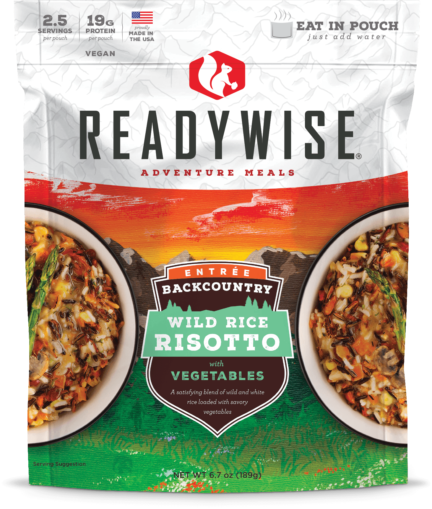 Backcountry Wild Rice Risotto  ReadyWise Backcountry Wild Rice Risotto - Single Pouch