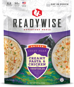 Crest Peak Creamy Pasta & Chicken  ReadyWise Crest Peak Creamy Pasta & Chicken - Single Pouch
