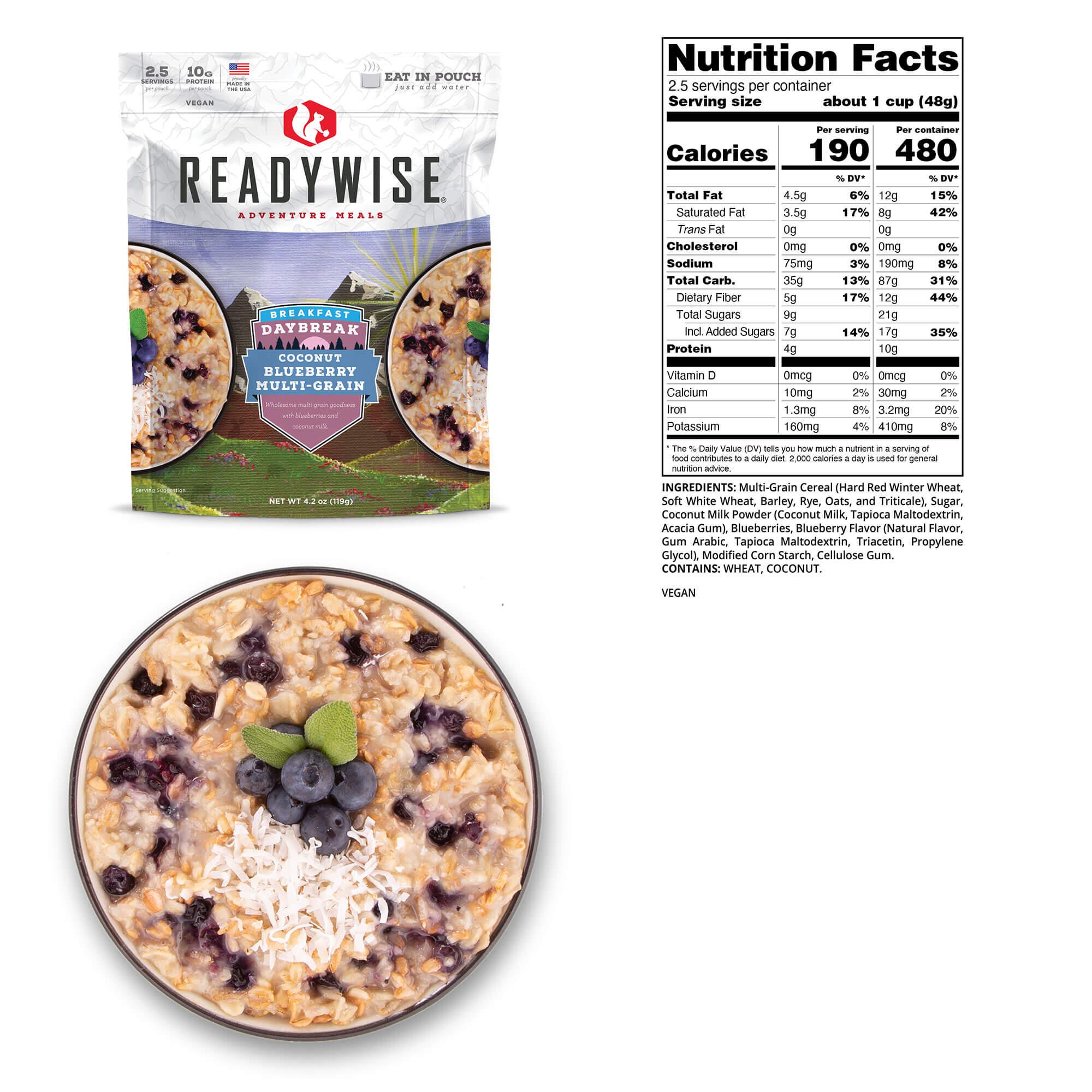 Daybreak Coconut Blueberry Multi-Grain  ReadyWise