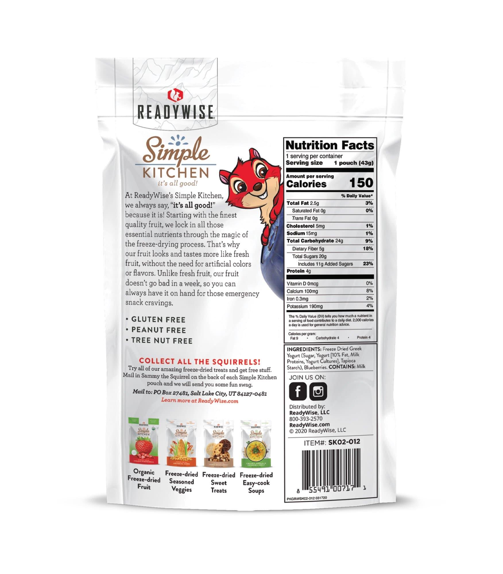 Freeze-Dried Blueberries & Yogurt - 6 Pack  ReadyWise