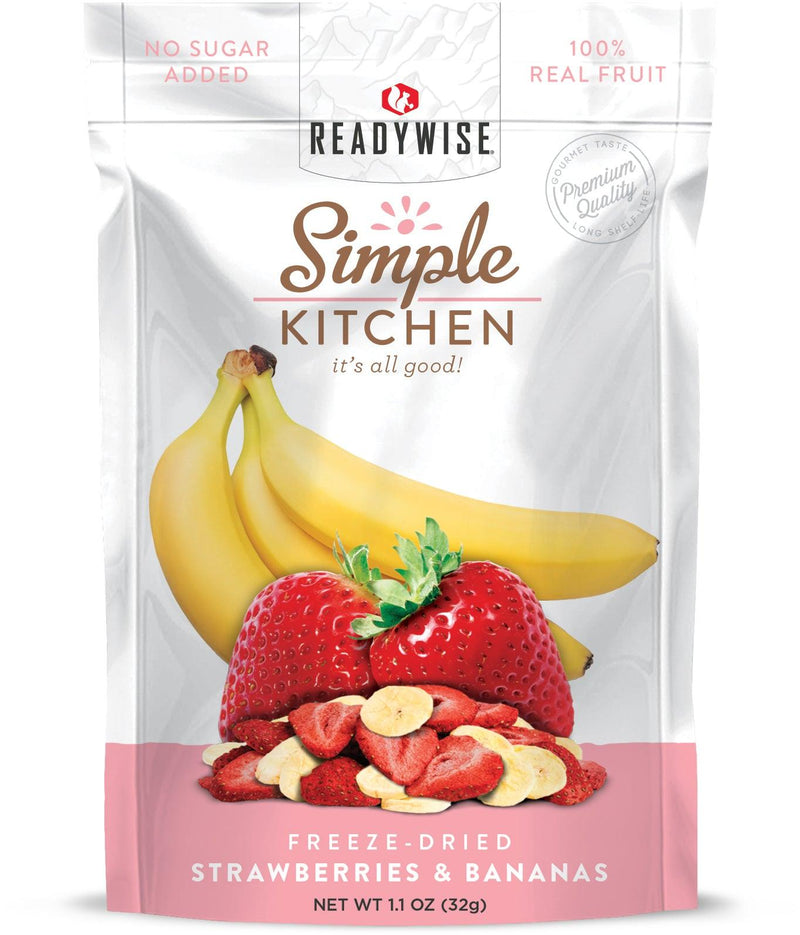 Freeze-Dried Strawberries & Bananas - 6 Pack  ReadyWise
