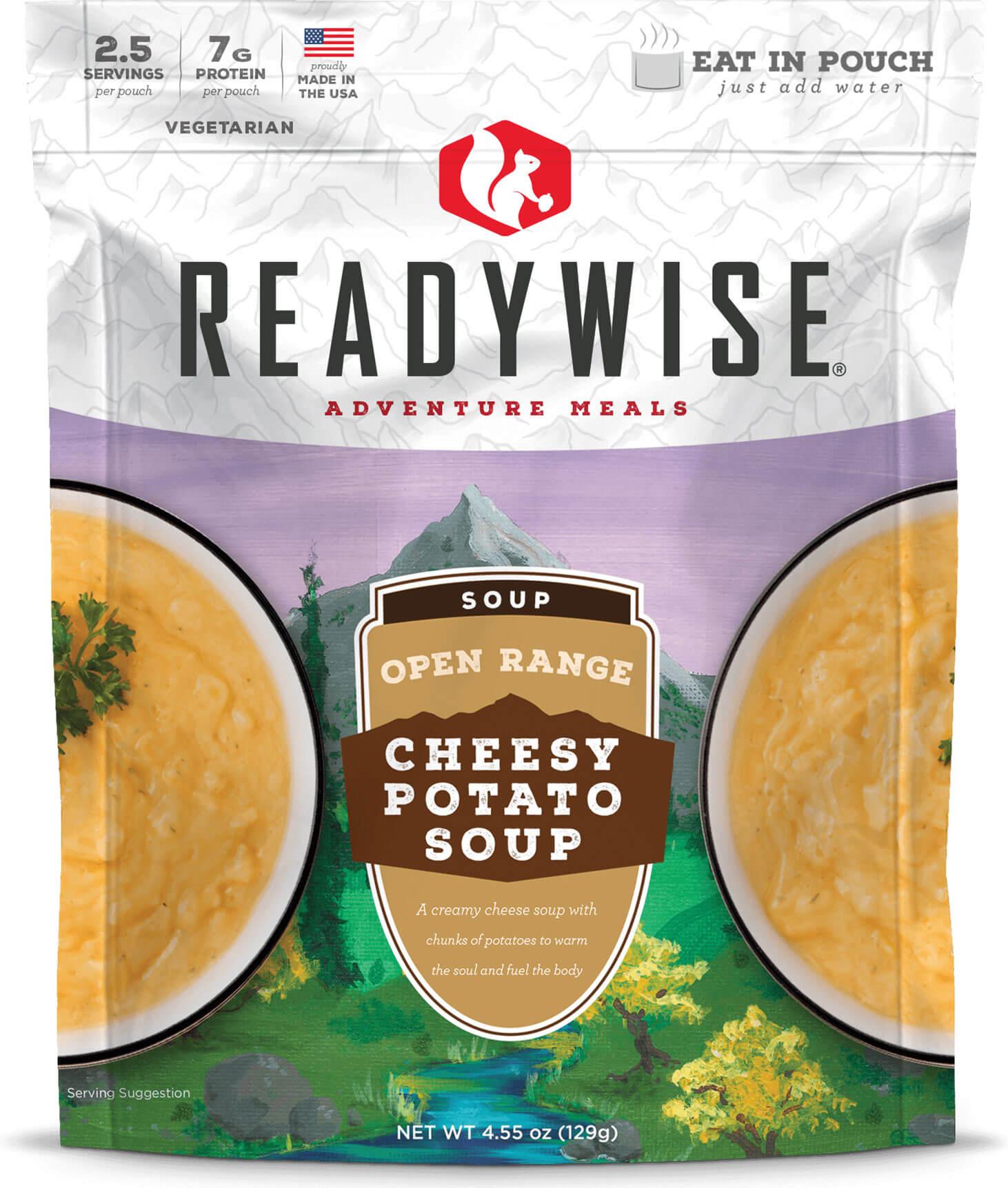 Open Range Cheesy Potato Soup  ReadyWise Open Range Cheesy Potato Soup - Single Pouch