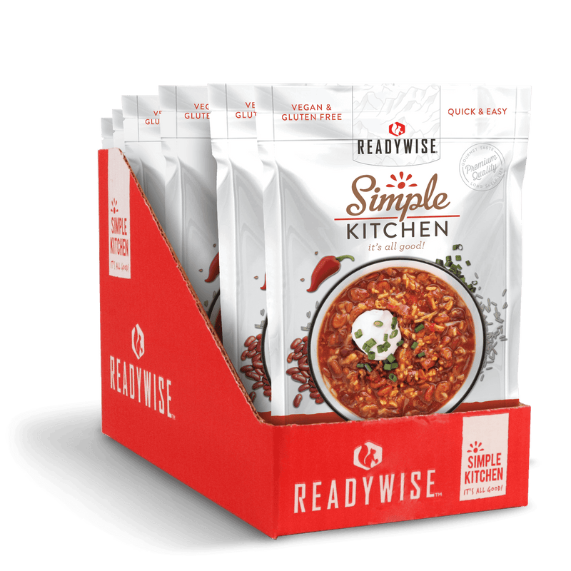 Simple Kitchen Hearty Veggie Chili Soup - 6 Pack - ReadyWise