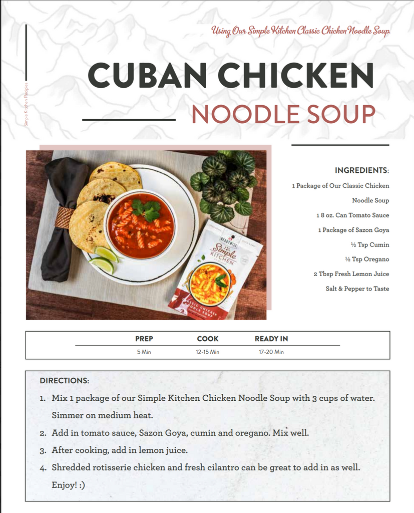 Cuban Chicken Noodle Soup