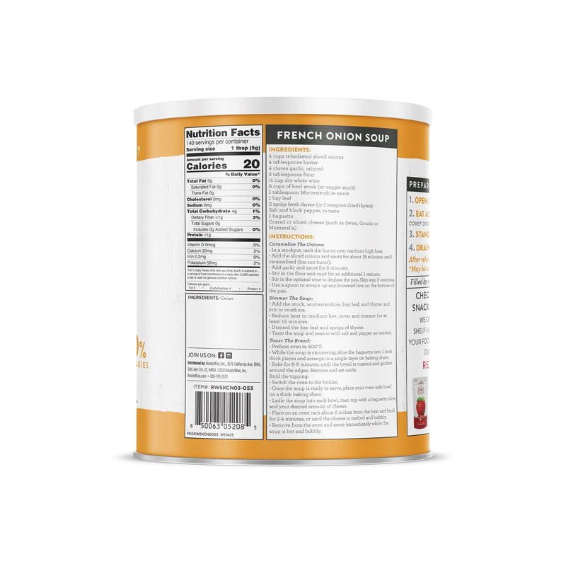 Sliced Onions- Dehydrated #10 Can- 140 Servings | ReadyWise