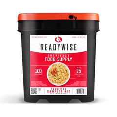 Buy 100 Serving Emergency Food Kit, Get 104 Serving Fruit & Veggie Bucket Free