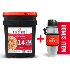 Buy a 14 Day Emergency Food Bucket, Get a Free Seychelle Water Filter Bottle