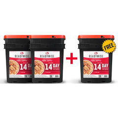 Buy 2 14 Day Emergency Food Buckets, Get 1 Free