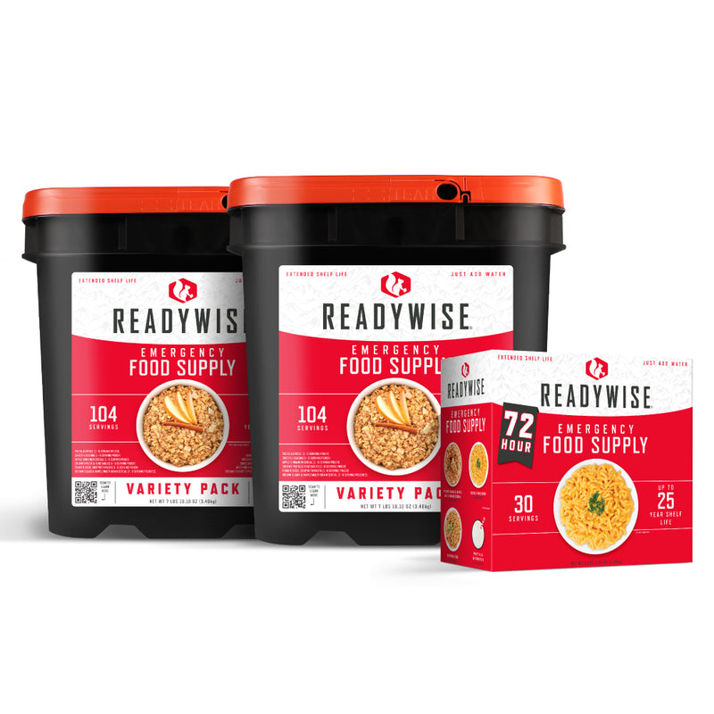 Buy One 104-Serving Bucket, Get One Free + Free 72-Hour Kit