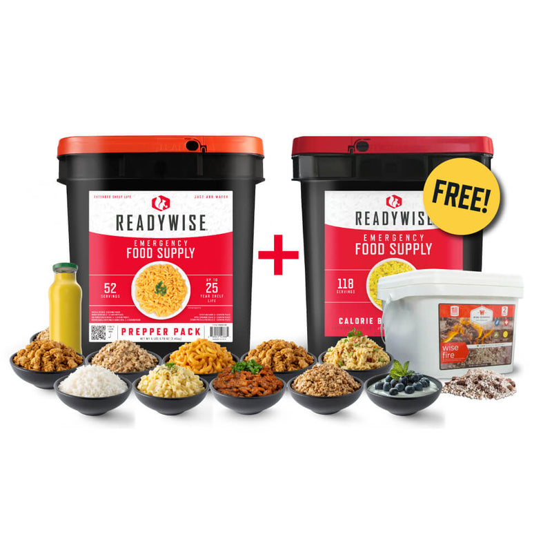 Buy a 52 Serving Bucket, get a Free Calorie Booster & Bucket of WiseFire