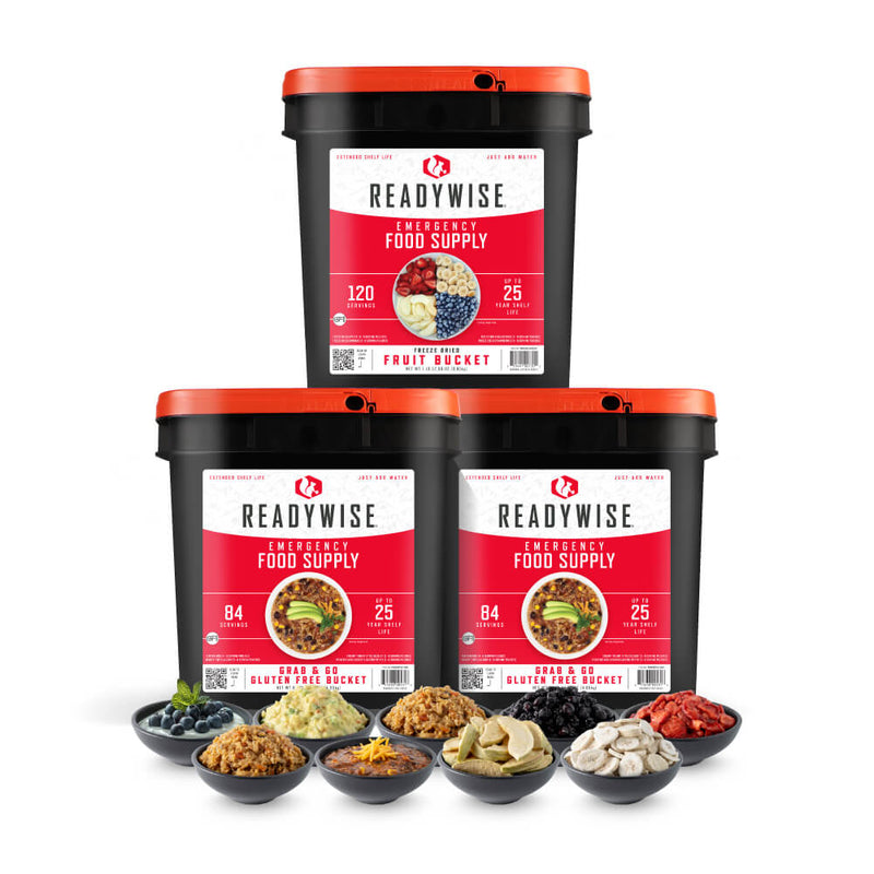 2 Gluten-Free Buckets + Fruit Bundle