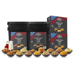 Wise Breakfast & Entree Buckets & Two 72-Hour Kits Bundle