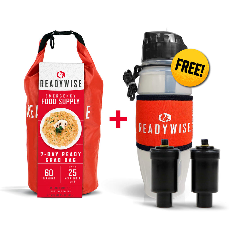 Buy a 1-Week Food Supply, Get Free Seychelle Water Bottle and Filters