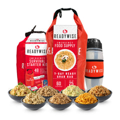 Buy a 1 Week Survival Food Grab Bag, Get an Emergency Survival Kit and Seychelle Bottle Free