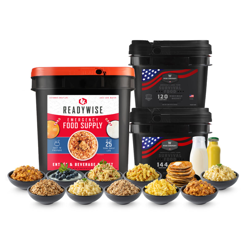 Buy a 120 Serving Entree & Beverage Bucket, Get a Free Wise Milk and Egg Bucket