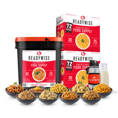 Entree Bucket & Two 72 Hour Food Kits & Seychelle Bottle