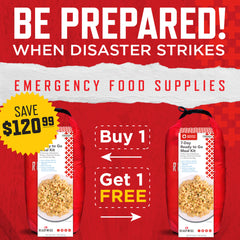 Buy 1, Get 1 Free - American Red Cross 7 Day (60 Servings) Emergency Food with Dry Bag