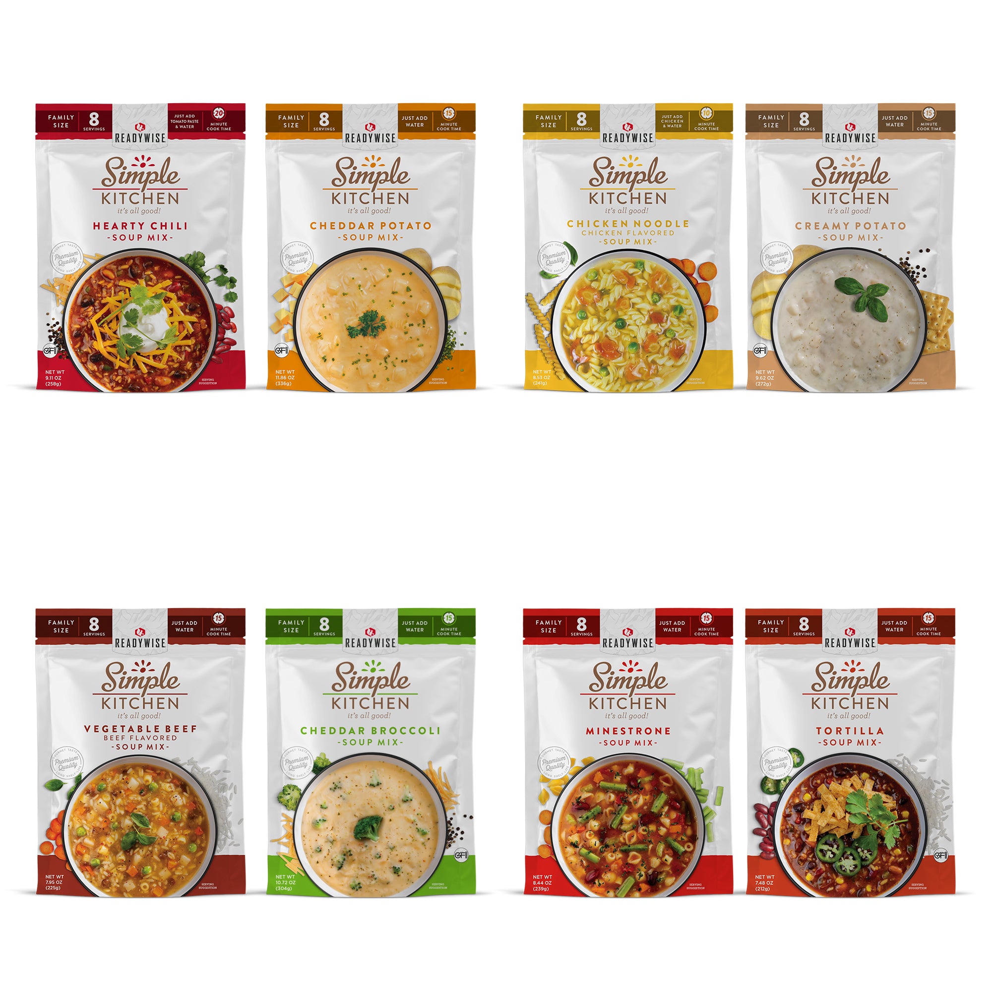 Food Sampler Look Simple Kitchen Soup Sampler Variety Pack (8 count, 8-Servings per Pouc ...