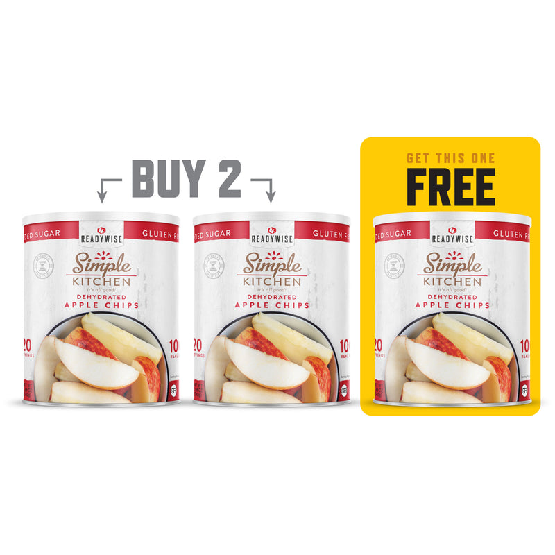 Buy 2, Get 1 Free Dehydrated Apple Chips - #10 Cans