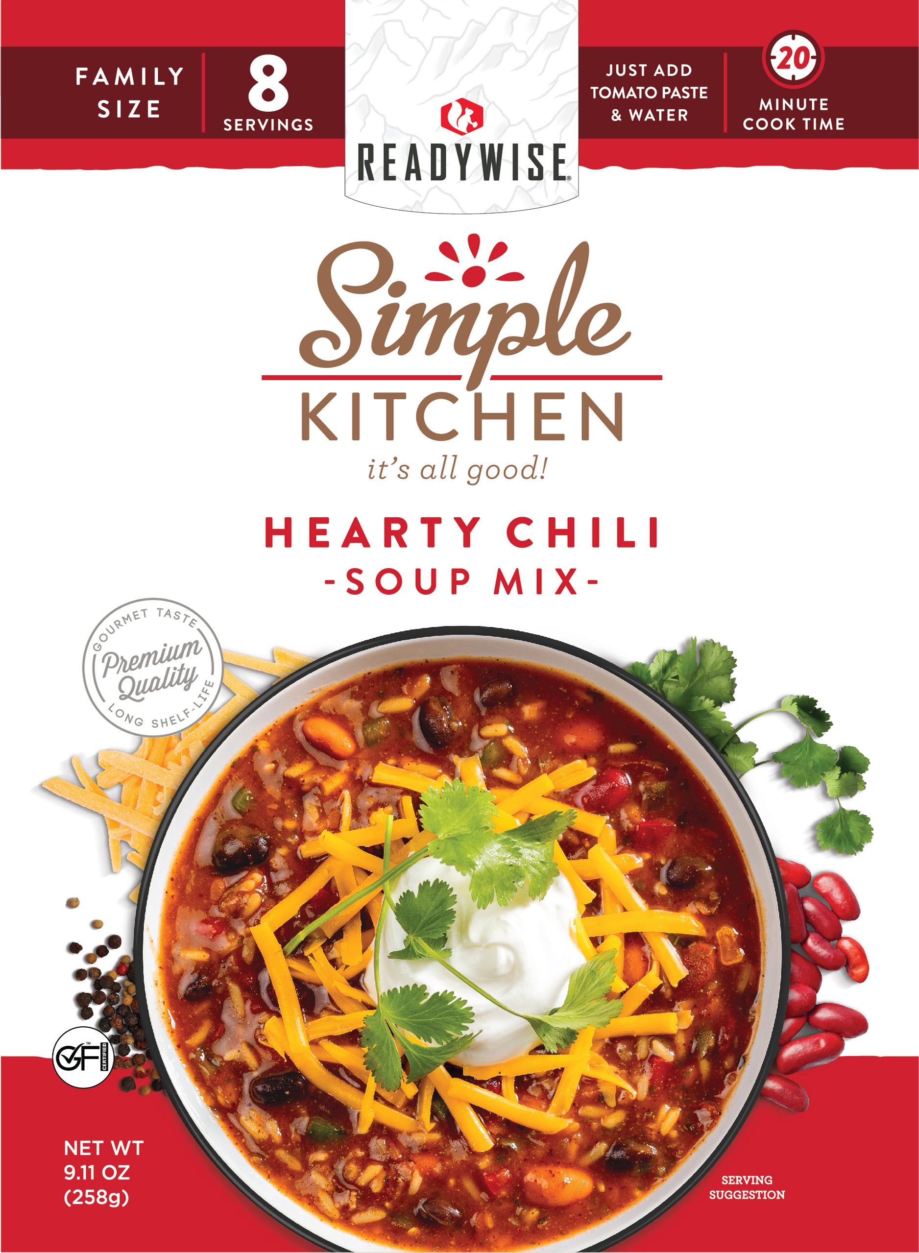 HEARTY CHILI - Soup Mix - 6 Ct Case - 8 Servings