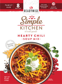 HEARTY CHILI - Soup Mix - 6 Ct Case - 8 Servings  ReadyWise   