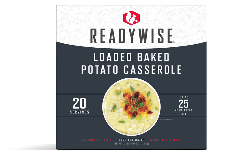 Emergency Food Favorite - Loaded Baked Potato Casserole (5 x 4 Serving Pouches)  ReadyWise   