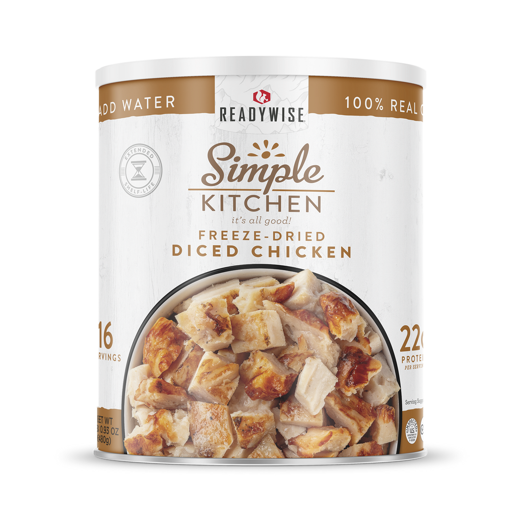 Freeze-Dried Diced Chicken - 16 Serving #10 Can