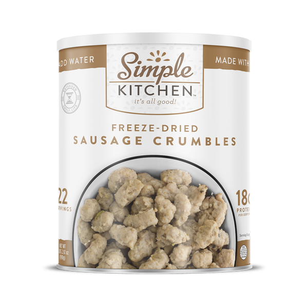 Sausage Crumbles – Freeze-Dried #10 Can – 22 Servings | ReadyWise