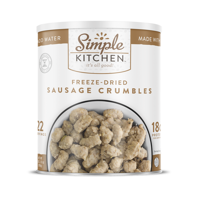 Sausage Crumbles – Freeze-Dried #10 Can – 22 Servings | ReadyWise