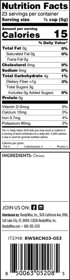 Sliced Onions – Freeze-Dried #10 Can – 23 Servings | ReadyWise