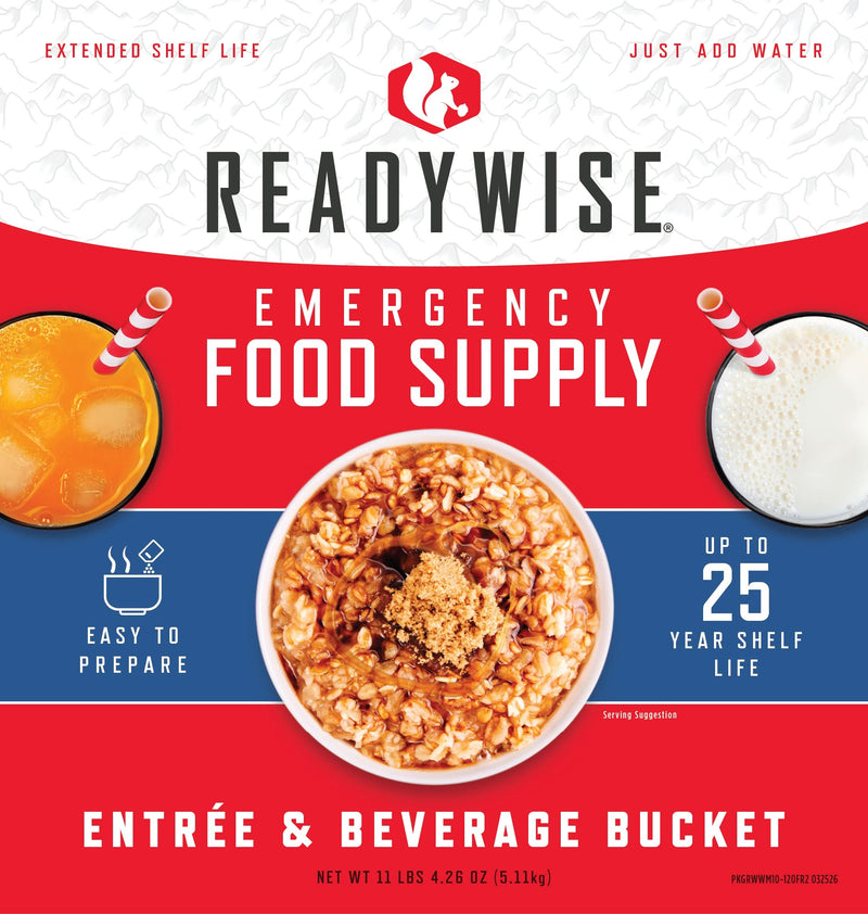 120 Serving Entree & Beverage Bucket