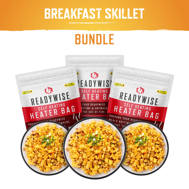 Self Heating Kit - Breakfast Skillet + Snack Bundle  ReadyWise   