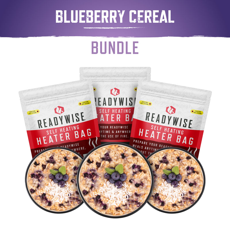 Self Heating Kit - Coconut Blueberry Multi-Grain Cereal + Snack Bundle  ReadyWise   