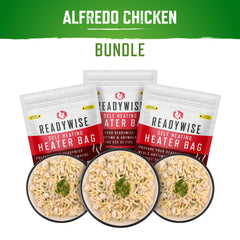 Self Heating Kit - Pasta Alfredo with Chicken + Snack Bundle  ReadyWise   