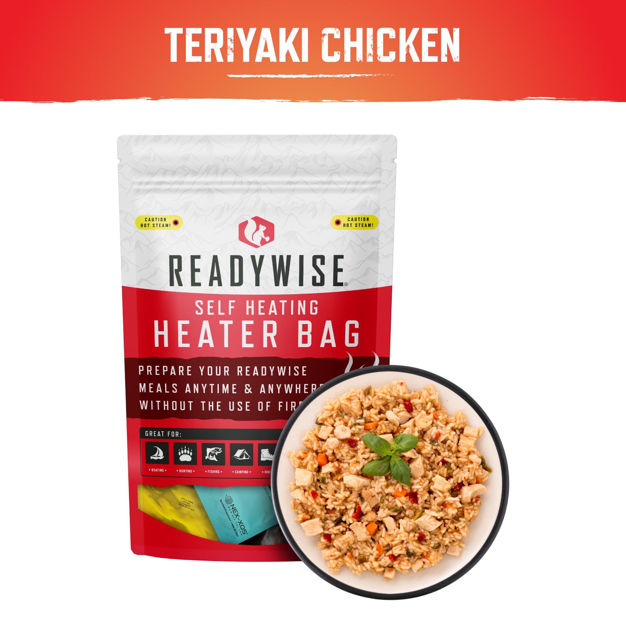 Self Heating Kit - Teriyaki Chicken and Rice + Snack – ReadyWise