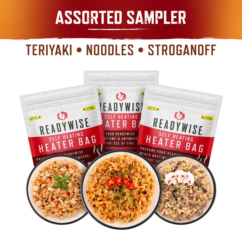 Self Heating Assorted Meal Sampler  ReadyWise   