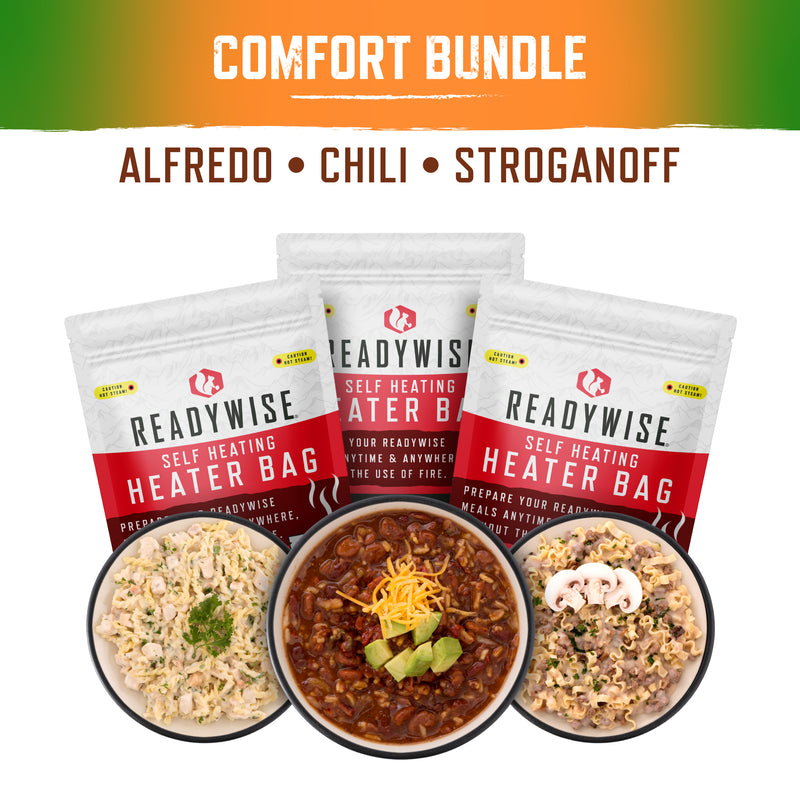 Self Heating Comfort Food Bundle  ReadyWise   