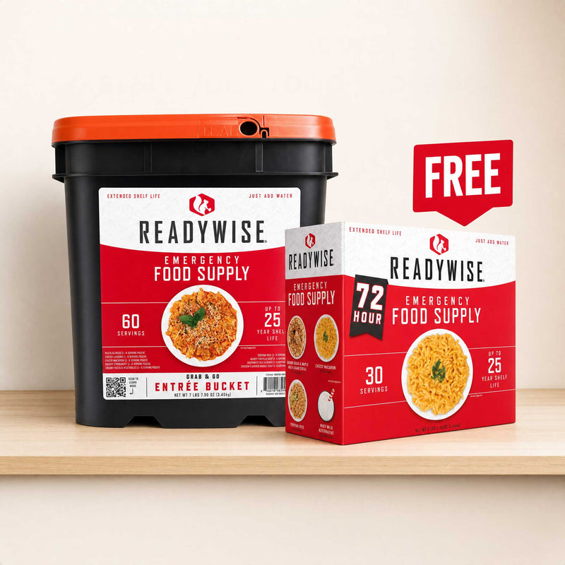 Buy a 60 Serving Bucket, Get a Free 72 Hour Kit