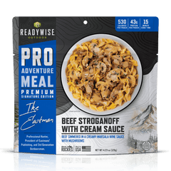Beef Stroganoff with Cream Sauce - Signature Edition Pro Adventure Meal with Ike Eastman  ReadyWise Single Pouch  