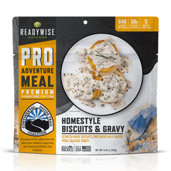 Homestyle Biscuits & Gravy - Signature Edition Pro Adventure Meal with Continental Divide Trail Coalition  ReadyWise Single Pouch  